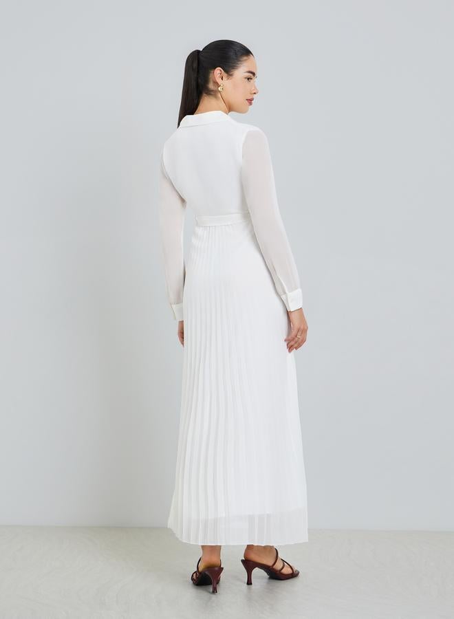 ستايلي فستان طويل نسائي مكسر - Image 5